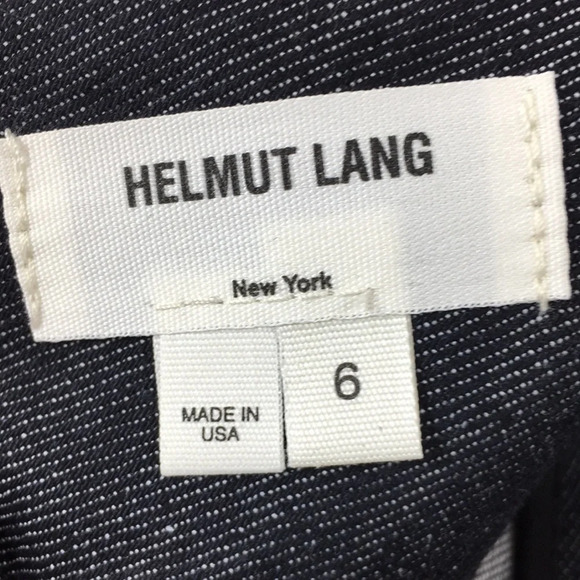 Helmut Lang Gray Pencil Mini Skirt Womens 6 Fabric Rinse Denim Cotton Blend - Picture 7 of 11